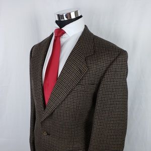 Oscar de la Renta Mens 42R Blazer Brown Hounds